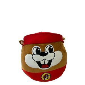 Bucees round beaver 16" plush red brown